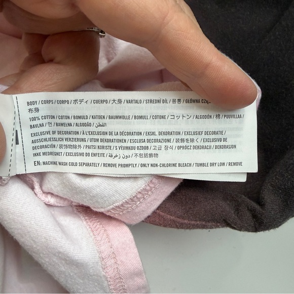 Hollister Mens Floral Ombre Short Sleeve Tee XL Black Pink Cotton Streetwear - Picture 6 of 7